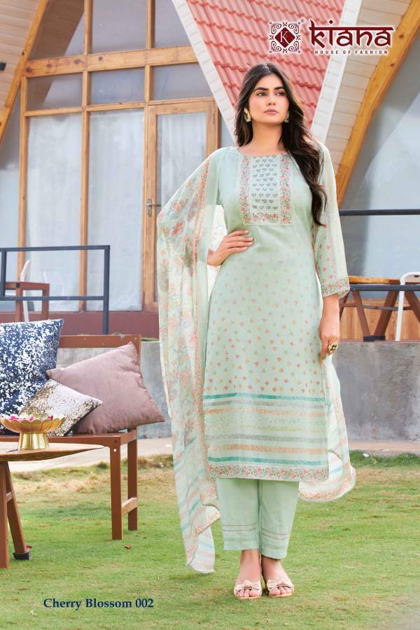 Kiana Cheery Blossom Festive Cotton Readymade Suit